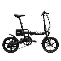 Gowell Bike Gowell Foldable Ebike with Detachable Lithium Battery 36V 7.8AH 250W Electric Bike Folded E-Bike Aluminium Alloy 16 Inch Max Speed 25KM / H, Black