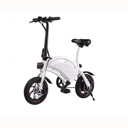 Green travel Electric Scooter 12 inch 36V Folding E-bike with 7.5Ah Lithium Battery, City Bicycle Max Speed 25 km/h, Disc Brakes White