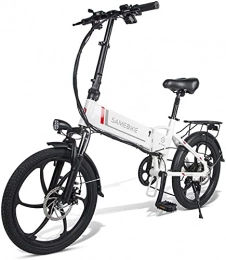 Greenhouses Bike Greenhouses 20 Inch Foldable Electric Bike 350W 48V 10.4Ah, E-bike Electric Bike For Adults With Remote Control, 7-speed Gear Lever(Color:white)
