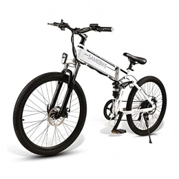 Greenhouses Bike Greenhouses Ebike，26 Inch Electric Bike Mountain Bike, Adult Foldable Electric Mountain Bike 350W 48V 10AH, Electric Bike Men And Women With Central LCD Instrument(Color:white 2)