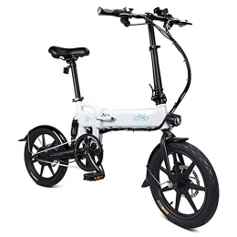 GRXXX Electric Bike GRXXX 16-Inch Portable Electric Bicycle, Folding Auxiliary Electric Bicycle, 250W 36V 7.8AH Brushless Moped, White