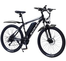 GSOU  GSOU SUDOO 26" Electric Mountain Bike for Adult. 2604 E-Bike with 250W Powerful Motor. 36V-13AH Battery. MICRO NEW 27-Speed. M5 Advanced LCD Display, Double Hydraulic Disk Brake