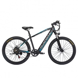 GTWO Bike GTWO 27.5 Inch 750W Electric Bicyle Mountain Bike 48V 15Ah Large Capacity Built-in Battery Lockable Suspension Fork (Black Blue A, Hydraulic Disc Brake)