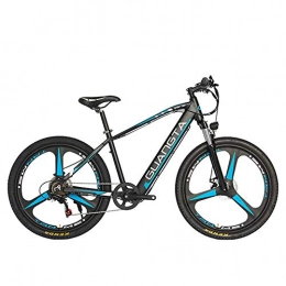 GTWO Electric Bike GTWO 27.5 Inch 750W Electric Bicyle Mountain Bike 48V 15Ah Large Capacity Built-in Battery Lockable Suspension Fork (Black Blue B, Hydraulic Disc Brake)