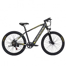 GTWO Electric Bike GTWO 27.5 Inch 750W Electric Bicyle Mountain Bike 48V 15Ah Large Capacity Built-in Battery Lockable Suspension Fork (Black Yellow A, Mechanical Disc Brake)