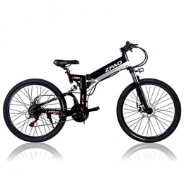 GTYW  GTYW 26 Inch Electric Folding Bicycle Mountain Bike Adult Bike Electric Lithium Adult Folding Electric Mini Motorcycle 90km Battery Life (Black-Wire wheels, 180 * 102 * 65cm)