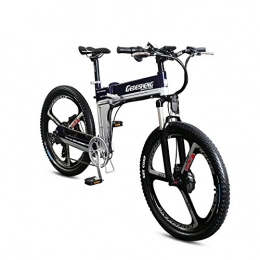 GTYW Bike GTYW Electric Folding Bicycle Mountain Bicycle Adult Bicycle - 26"-90km Life, Blue-48V10AH