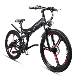 GTYW Bike GTYW Electric Folding Bicycle Mountain Bicycle Moped 48V Lithium One Wheel Bicycle 26, Black-178*61*120cm