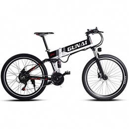 GUNAI Bike GUNAI Electric Bike, 48V 500W Moutain Bike 21 Speeds 26 Inches Electric Moutain Bike with Removable Lithium Battery(Black)