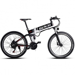 GUNAI Bike GUNAI Electric Bike, 48V 500W Moutain Bike 21 Speeds 26 Inches Electric Moutain Bike with Removable New Energy Lithium Battery(Black)