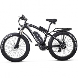 GUNAI Bike GUNAI Electric Off-road Bikes Fat Bike 26 4.0 Tire E-Bike BAFANG 1000w 48V 17AH Electric Mountain Bike with Rear Seat(Black)