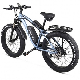 GUNAI Electric Bike GUNAI Electric Off-road Bikes Fat Tire E-bike, with Removable Lithium Ion Battery , 3.5" LCD Display and Rear Seat (BLUE)