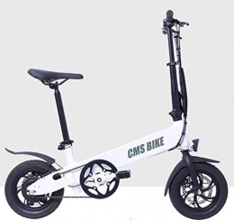 GUOJIN Electric Bike GUOJIN 12 Inch Folding Power Assist Electric Bicycle, 250W 13Ah Lithium Battery Electric Bike with Front LED Light