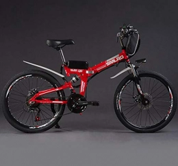 GUOJIN Electric Bike GUOJIN 26" Electric Bike, Electric Bicycle with 350W Motor, 48V 8Ah Battery, Change Speed bike, Outdoor Urban Road Bikes, Red