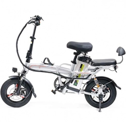GUOJIN Bike GUOJIN 400W Electric Bicycle with Removable 48V 13AH Lithium-Ion Battery, 14" Off-Road Wheels Premium Full Suspension and 6 speed gear, White