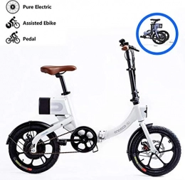 GUOJIN Bike GUOJIN City Electric Bicycle Bike, Electric Commute Bicycle Ebike with 250W Motor and 36V 10.4Ah Lithium Battery, Three Modes (up to 25 km / h), White