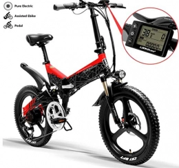 GUOJIN Bike GUOJIN City Electric Bicycle Bike, Electric Commute Bicycle Ebike with 350W Motor and 48V 11Ah Lithium Battery, Three Modes (up to 25 km / h), Red
