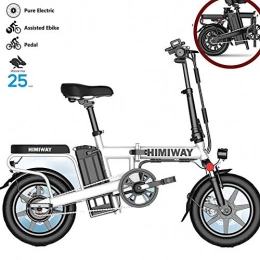 GUOJIN Bike GUOJIN City Electric Bicycle Bike, Electric Commute Bicycle Ebike with 350W Motor and 48V 16.8Ah Lithium Battery, Three Modes (up to 25 km / h), White