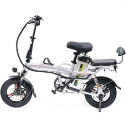 GUOJIN Electric Bike GUOJIN City Electric Bicycle Bike, Electric Commute Bicycle Ebike with 400W Motor and 48V 8Ah Lithium Battery, Three Modes (up to 25 km / h), White