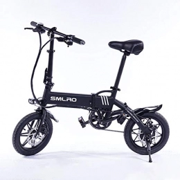 GUOJIN Electric Bike GUOJIN Electric Bike 14" Folding Electric Bicycle for Adults 250W Motor 36V Urban Commuter Folding E-Bike City Bicycle Max Speed 30 Km / H, Load Capacity 120 Kg, Black