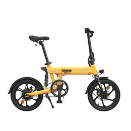 GUOJIN Bike GUOJIN Folding Electric Bicycle for Adult, 250W Motor, Folding Collapsible Lightweight Aluminum E-Bike 36V 10AH Lithium-Ion Battery, Boosting Mileage Up To 80 Km, Yellow