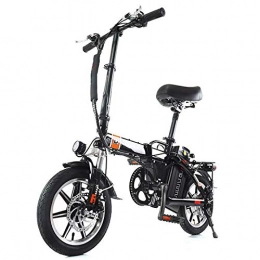 GUOJIN Bike GUOJIN Folding Electric Bicycle for Adults 240W Motor 48V Urban Commuter Folding E-Bike City Bicycle 48V10ah Lithium-Ion Battery, Max Speed 25 Km / H Load Capacity 120 Kg, Black
