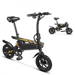 GYFHMY Bike GYFHMY Lightweight Aluminum Folding E-bike - 250W Motor and Dual Disc Brakes Electric Bike - Suspension System, with LED Light, Load 264 Lbs - for Teens Adults