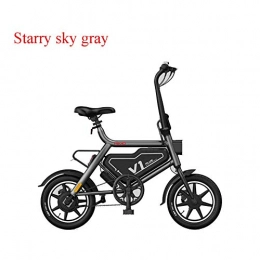 GYL Electric Bike GYL Electric Bicycle Foldable 14 Inch for Adult 250W Motor Dual Disc Brake System, Gray