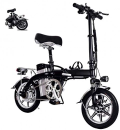 GYL Electric Bike GYL Electric Bicycle Folding Bike Scooter Commuter Adult City with 350W Motor 48V 10Ah Battery with Mobile Phone Holder Dual Disc Brake Portable Applicable Household Outdoor Mini 14-Inch