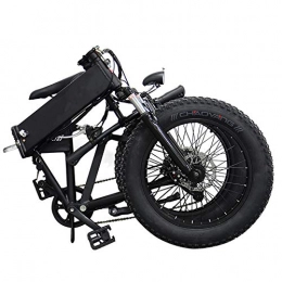 H＆J Folding electric bicycle 20 inch snow electric bicycle (48V10AH) hidden battery 7 speed beach cruiser, mechanical shock absorber front and rear disc brakes + electronic brake