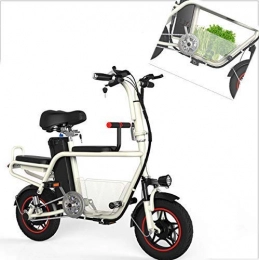 HBC Bike HBC Creative Fashion Electric Bike Folding Body Ebike Scooter with 38Km Range, Collapsible Frame, App Speed Setting, 48V 580W Rear Engine Electric Bicycle, Whitewithoutbattery
