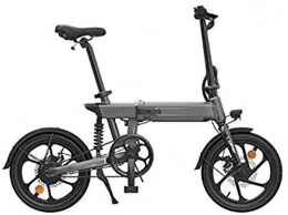 HCMNME Electric Bike HCMNME durable bicycle Folding Electric Bike 36V 10Ah Lithium Battery 16 Inch Bicycle Ebike 250W Electric Moped Electric Mountain Bicycles Alloy frame with Disc Brakes (Color : Grey)