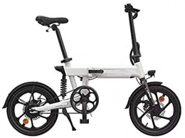 HCMNME Electric Bike HCMNME durable bicycle Folding Electric Bike 36V 10Ah Lithium Battery 16 Inch Bicycle Ebike 250W Electric Moped Electric Mountain Bicycles Alloy frame with Disc Brakes (Color : White)