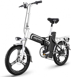 HCMNME Electric Bike HCMNME Electric Bikes for Adult 20-Inch Electric Bicycle, 48V400W Brushless Motor, 21 / 30 / 35AH Lithium Battery Options, Battery Life 110-200KM, Meeting Travel Needs, 21AH Ebike for Mens