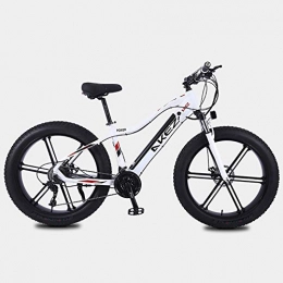 HECHEN Electric Bike HECHEN Electric Snow Bike Mens 38V 350W Mountain Bike 27 Speeds E-Bike 26 inch Aluminum Slloy Frame Fat Tire Road Bicycle MTB with Hydraulic Disc Brakes, left LCD screen