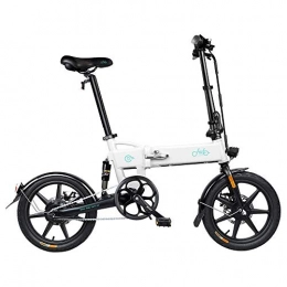 HEWEI Bike HEWEI 16 inch e-bike 36V 250W foldable Pedal Assist e-bike with 7.8 Ah lithium-ion battery LED display. Light bike for teenagers and adults (white)