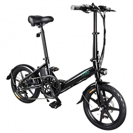 HEWEI Electric Bike HEWEI Adult electric bike foldable e-bike Light Shimano 6-speed with 250 W 36 V battery Maximum speed 25 km h 16-inch wheels Double disc brakes for adults teenagers and commuters