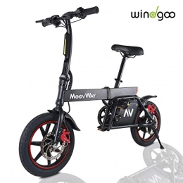 HEWEI Electric Bike HEWEI Foldable electric bike top speed 24 km h mileage 13 km 14 '' nylon pneumatic tires motor 350 W 36 V 6 Ah rechargeable lithium battery seat adjustable portable folding bike travel mode