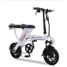 HHORD Bike HHORD Electric Bicycle, Folding Power Bike, Lithium Battery Electric Bicycle for Adult, With Removable Lithium-Ion Battery, Remote Anti-Theft, White, 25A