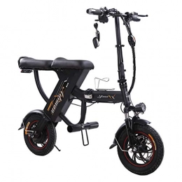HHORD Bike HHORD Folding Power Bike, Remote Anti-Theft, Lithium Battery Electric Bicycle for Adult, With Removable Lithium-Ion Battery, Black, 11A