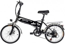 Leifeng Tower Electric Bike High-speed 20 Inch Electric Bicycle for Adults, Foldable Electric Bike / Electric Commuting Bike with 48V 10.5 / 12.5Ah Battery, And Professional 7 Speed Gears ( Color : Black , Size : 12.5AH )