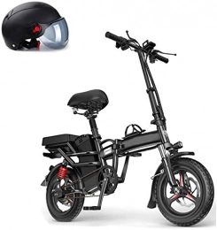 Leifeng Tower Electric Bike High-speed 250W Folding Electric Bike Ebike, 14'' Electric Bicycle with 48V 10AH / 15AH Removable Lithium-Ion Battery, Dual Disc Brakes, 3 Digital Adjustable Speed, Foldable Handle ( Size : 15AH )