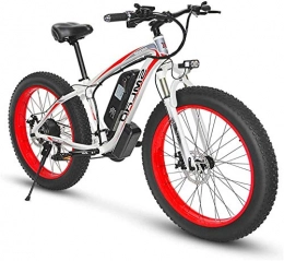 Leifeng Tower Electric Bike High-speed 26Inch Fat Tire E-Bike Electric Bicycles for Adults, 500W Aluminum Alloy All Terrain E-Bike Removable 48V / 15Ah Lithium-Ion Battery Mountain Bike for Outdoor Travel Commute ( Color : Red )