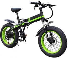 Leifeng Tower Electric Bike High-speed Electric Bikes for Adult 1000w Foldable Electric Bike 20inch Wide Rim 7-speed Ebike with 48v 14ah Removable Lithium Battery Powerful All Terrain Beach Electric Bike ( Color : Green 1000w )