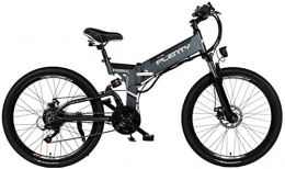 Leifeng Tower Electric Bike High-speed Electric Mountain Bike, 24" / 26" Hybrid Bicycle / (48V12.8Ah) 21 Speed 5 Files Power System, Double E-ABS Mechanical Disc Brakes, Large-Screen LCD Display ( Color : Black , Size : 26" )