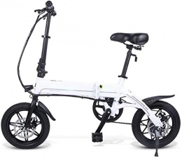 Leifeng Tower Electric Bike High-speed Folding Electric Bike for Adults14 aluminum Alloy 36v250w Commute Ebike 7.5ah Battery Professional 7 Speed Transmission Gears Disc Brake Bicycle for Sports Outdoor Travel ( Color : White )