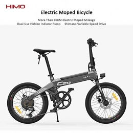 HIMO Bike HIMO C20 Electric Bike Ebike with Foldable Handlebar, Front Light, 250W, 10Ah, 80km Mileage, 3 Modes, Power Assisted Electric Bicycle for Adult - Grey