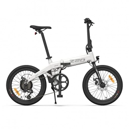 HIMO Electric Bike HIMO Z20 MAX 20 Inch E-Bike Folding Bike for Adults, Electric Bicycles for Adults, 250 W Motor, Removable 36 V 10 Ah Battery, Pedelec with Lighting, StVO Folding Bike, City Bike, White