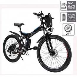 Hiriyt Electric Bike Hiriyt 26'' Electric Mountain Bike with Removable Large Capacity Lithium-Ion Battery (36V 250W), Electric Bike 21 Speed Gear and Three Working Modes (26"_Black)