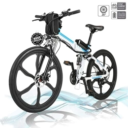 Hiriyt Electric Bike Hiriyt 26'' Electric Mountain Bike with Removable Large Capacity Lithium-Ion Battery (36V 250W), Electric Bike 21 Speed Gear and Three Working Modes (Upgrade_White)
